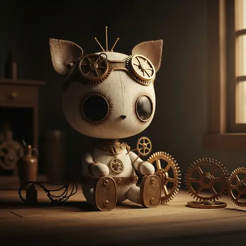 Adorable Steampunk Mechanical Entity in Distress