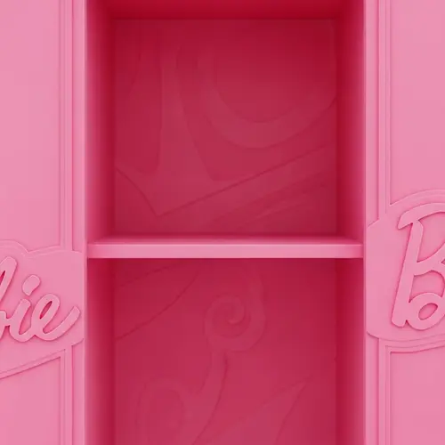 Empty Pink Shelf in Barbie Style Wardrobe
