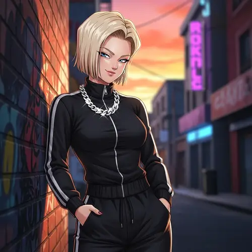 Street Style: Black Tracksuit Inspired by Android 18