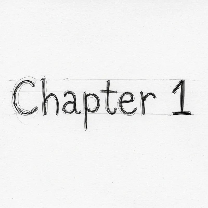Easy Pencil Drawing of 'Chapter 1'