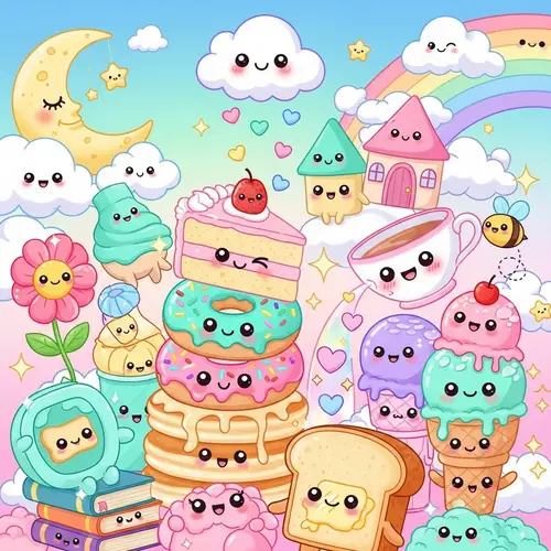 Kawaii Style Digital Art: Whimsical and Cute Creations