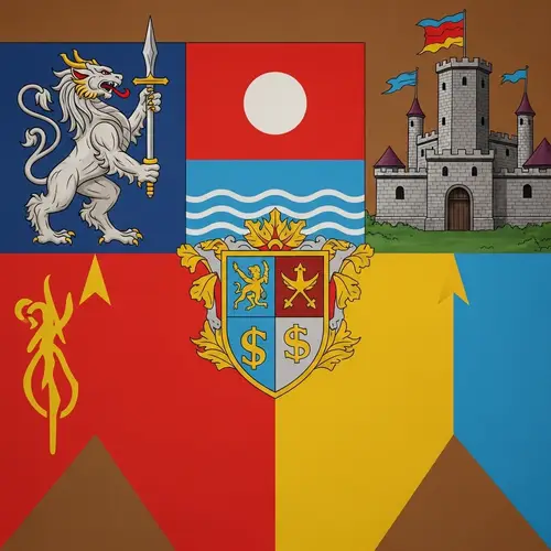 Fantasy Style Flag for Imaginary Kingdom | Vibrant Colors & Symbols