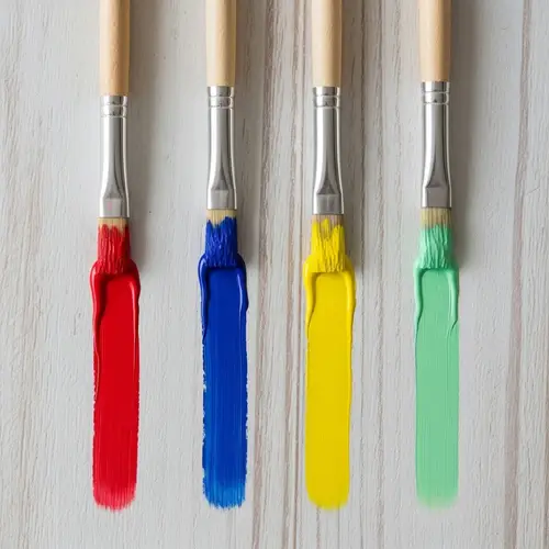 Vibrant Paint Brushes Creating Artistic Trails