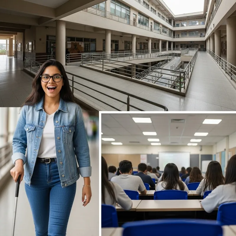 Empowering Journey: Blind Student Ana Navigates University Campus