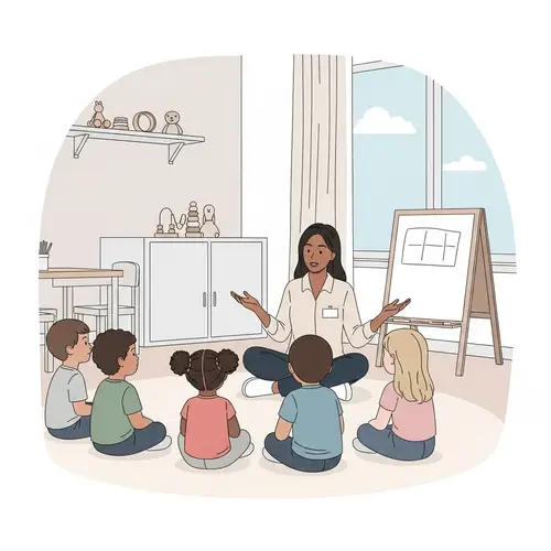 Early Childhood Education Scene with Diverse Group of Kids