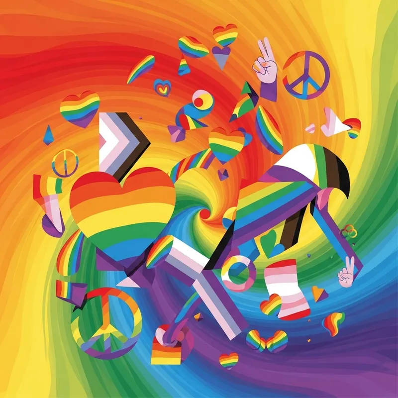 Rainbow LGBTQ Pride Abstract Art | Unity & Diversity