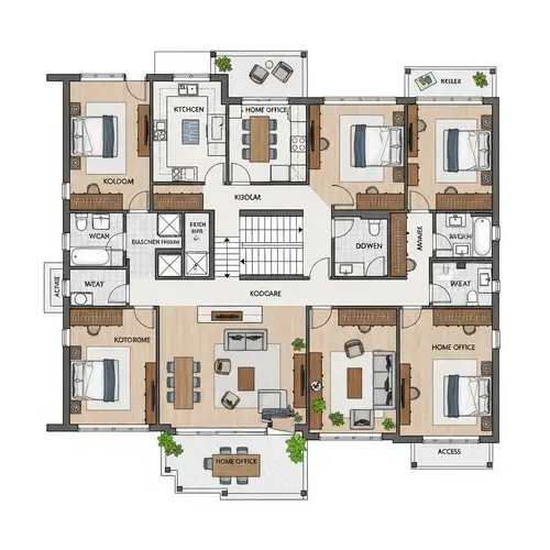 Detailed Floor Plan Design for Home Layout | Building Architecture
