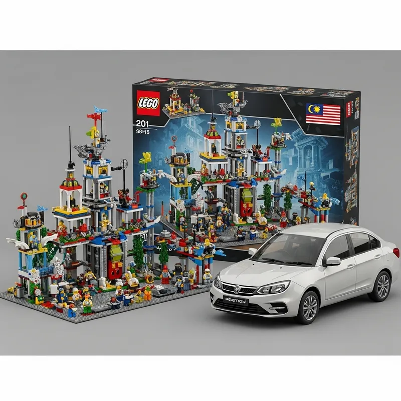 High Definition Lego Set with Proton Saga Malaysia