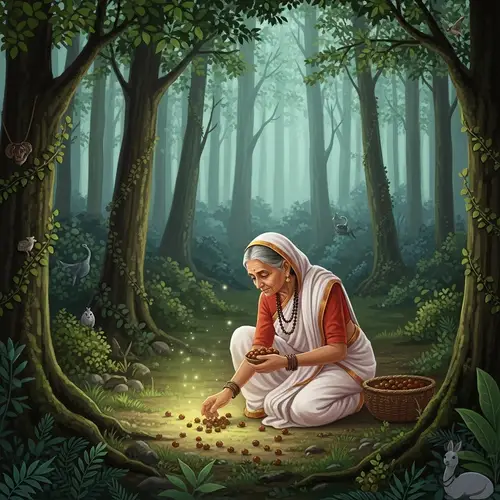 Shabari Collecting Bairs for Lord Raam