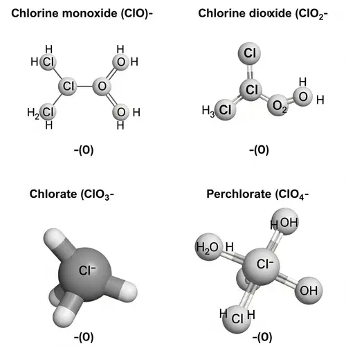 Detailed Lewis Structures & 3D Shapes of Chlorine Compounds