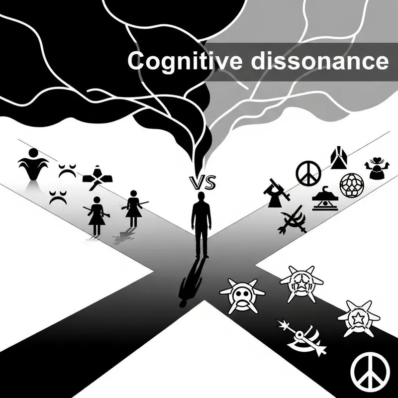 Cognitive Dissonance in Black & White Visuals