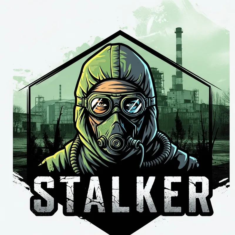 Eerie Stalker Logo: Chernobyl Zone Representation Eerie Stalker Logo: Chernobyl Zone Representation