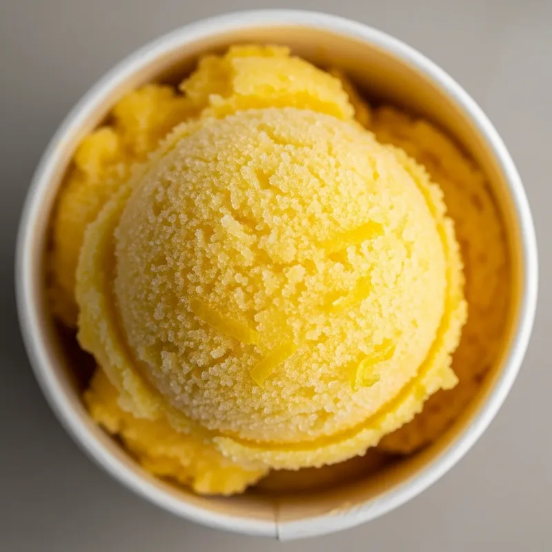 Lemon Sorbet Scoop in Smooth Texture Tub