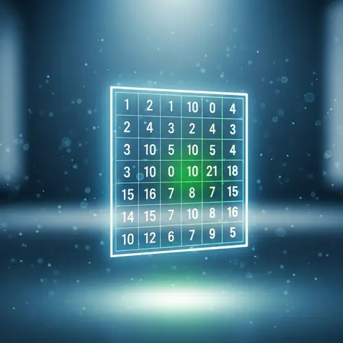 Mathematical Matrix Visualization | Grid filled with numbers
