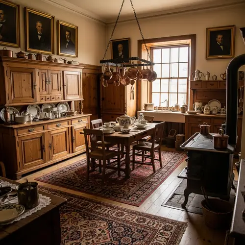 Nostalgic Antique Kitchen Interior - Vintage Design Inspiration