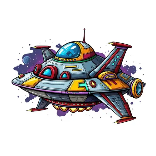 Inventive Abstract Spaceship Design | Futuristic Extraterrestrial Transportation