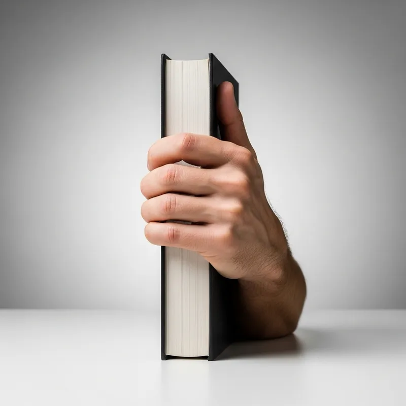 Mysterious Book with Human Hand