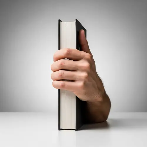 Wonder and Mystery: Unusual Book with Human Hand Scenario