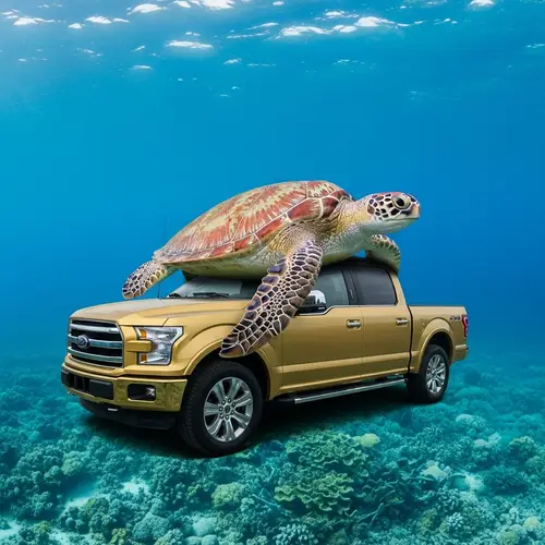 Majestic Sea Turtle Glides - Nature and Adventure Harmony