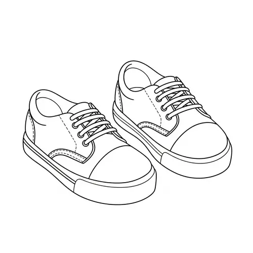 Simple Shoes Coloring Page for Toddlers