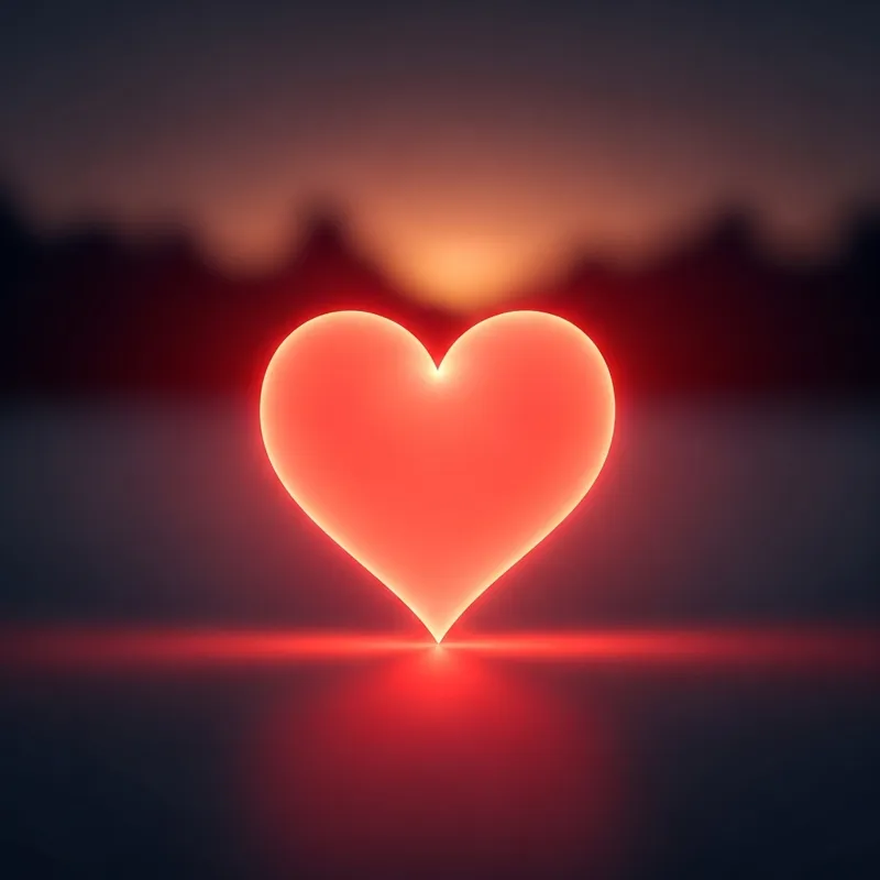 Glowing Heart of Love