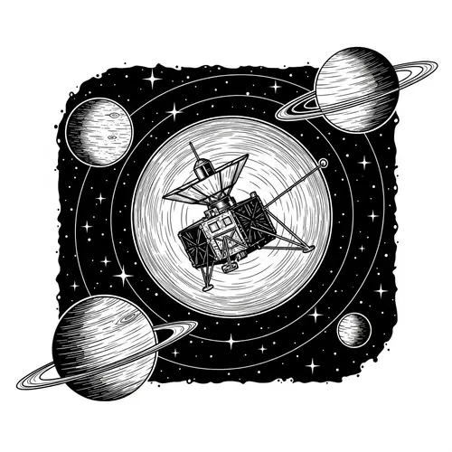The Voyager Probe Tattoo: NASA Space Exploration Art