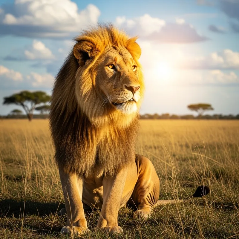 Majestic Lion - King of the African Savannah