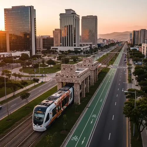 Tren Urbano Maya | Diseño Contemporáneo en Paisaje Urbano