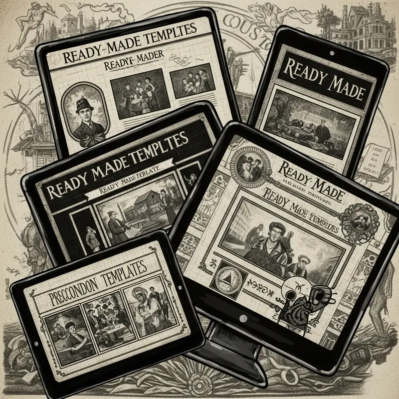 Vintage Website Templates: Chiaroscuro Digital Art Prints