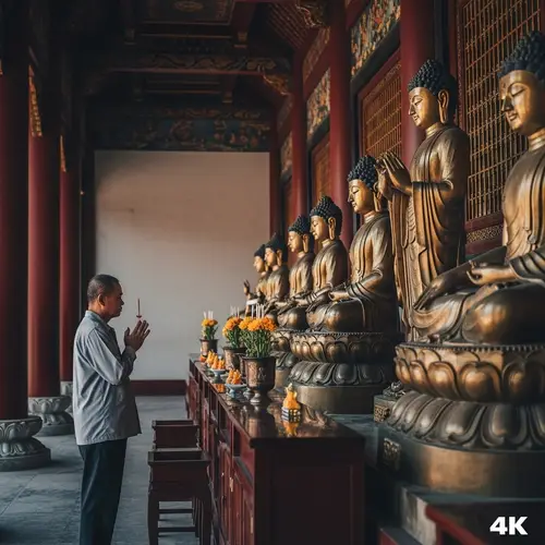 Buddhist Temple Visit: Paying Respects to Buddha & Bodhisattva
