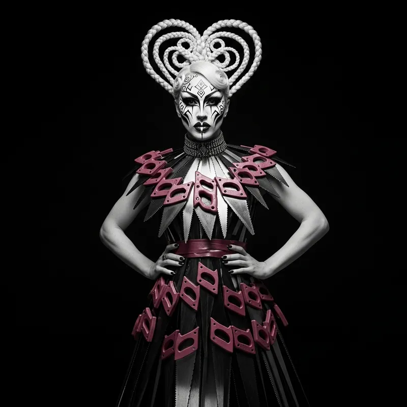 Avant-Garde Gothic Drag Queen Fashion Portrait Avant-Garde Gothic Drag Queen Fashion Portrait