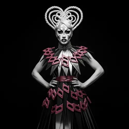Avant-Garde Gothic Drag Queen Fashion Portrait