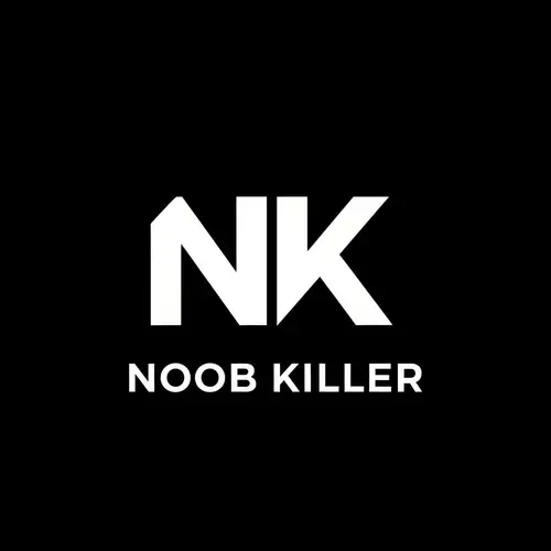 NK Game Logo Design - Modern 2D Noob Killer Graphic