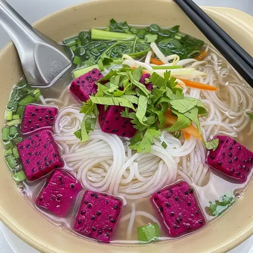 Dragon Fruit Rice Noodle Soup Recipe | Fresh Ingredients