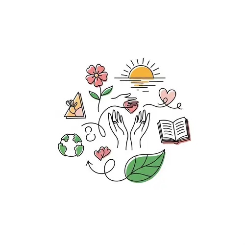 Symbolic Doodle Art Emphasizing Life's Value