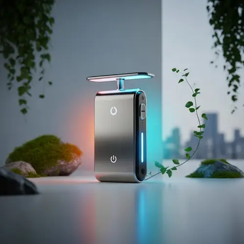 Futuristic Eco-Tech Gadget for Health & Environment Monitoring | Innovative Design