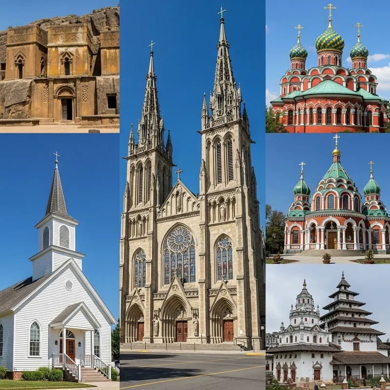 Traditional Churches - Gothic, American, Ethiopian, Russian, South Asian Traditional Churches - Gothic, American, Ethiopian, Russian, South Asian