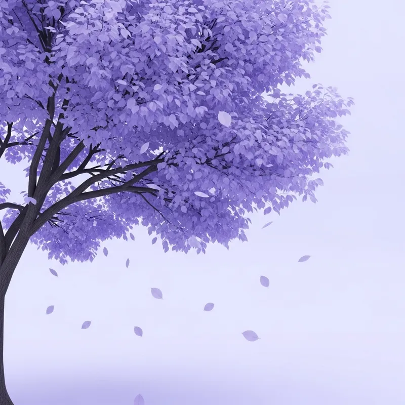 Serene Lavender Leaves Falling Scene | Mesmerizing Details