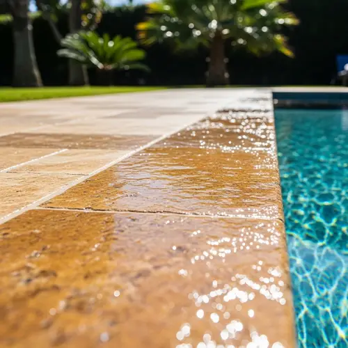 Travertine Pool Edge | Outdoor Poolside Design