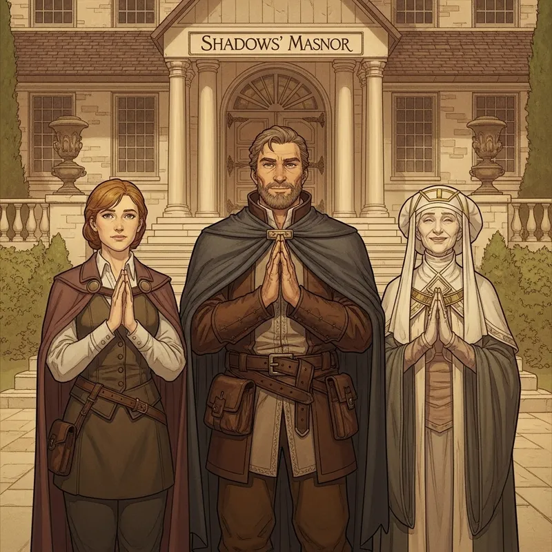 Peace and Gratitude at Shadows' Manor - Digital Illustration Peace and Gratitude at Shadows' Manor - Digital Illustration