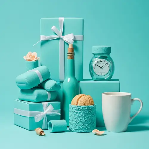 Tiffany Blue Still Life Composition