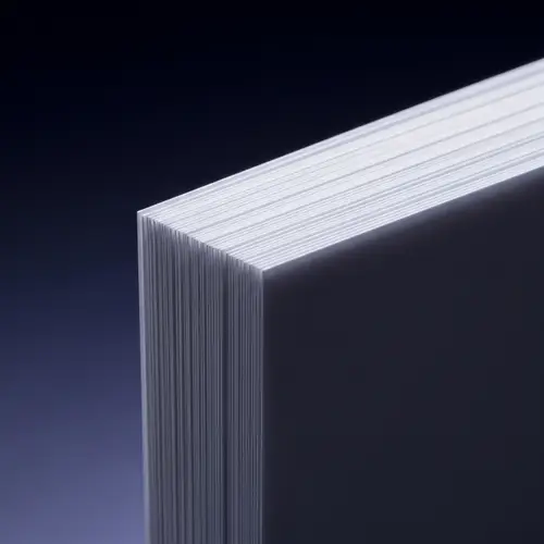 Contemporary Minimalist Aesthetic: White Paper Stack