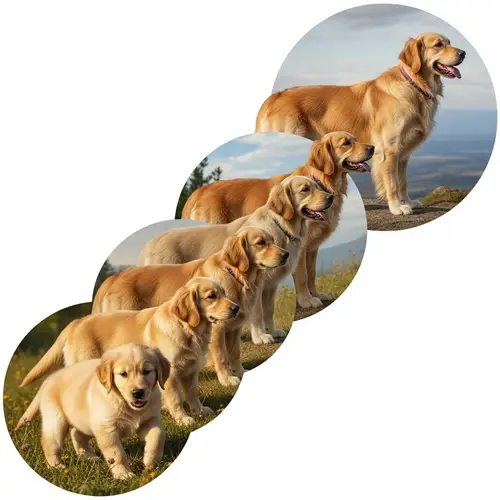 Golden Retriever Life Journey: From Puppy to Adult