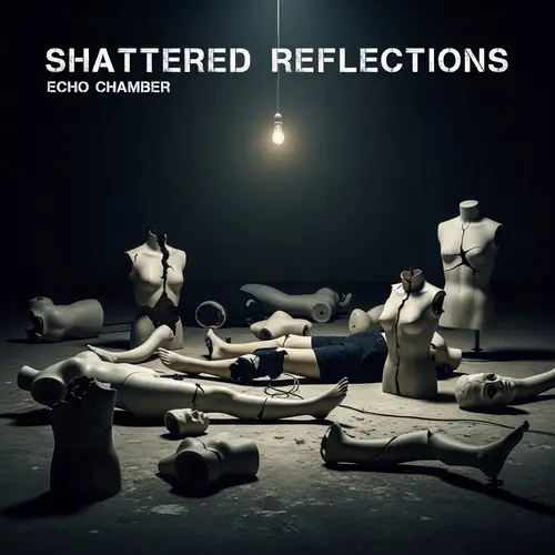 Album Cover with Scattered Mannequins on the Floor