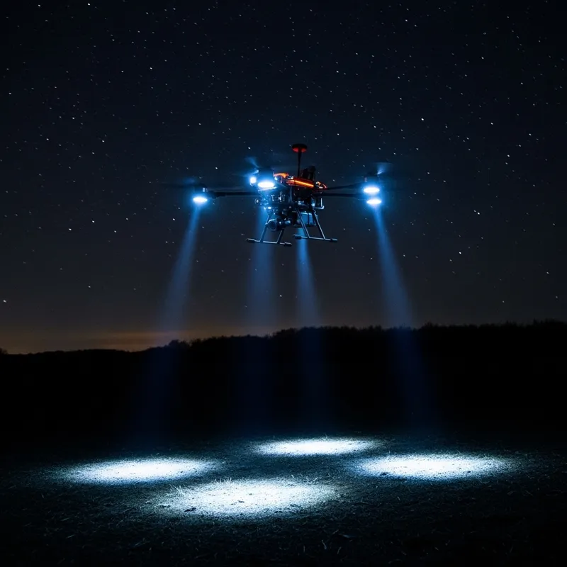 Night Sky FPV Drone Flight | Infrared Illumination Experience Night Sky FPV Drone Flight | Infrared Illumination Experience