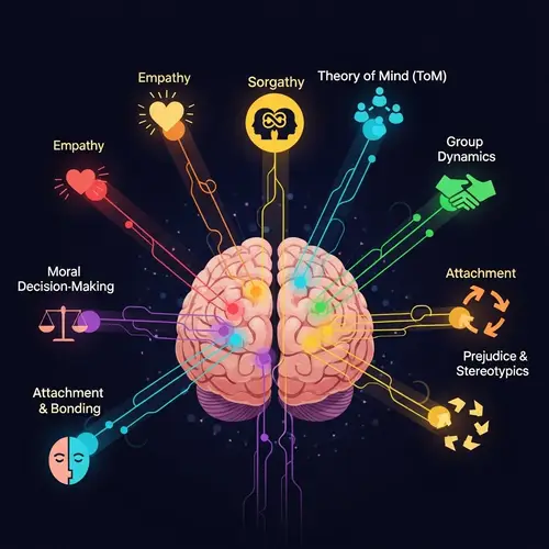 Animated Brain Diagram with 8 Connectors for Social Neuroscience