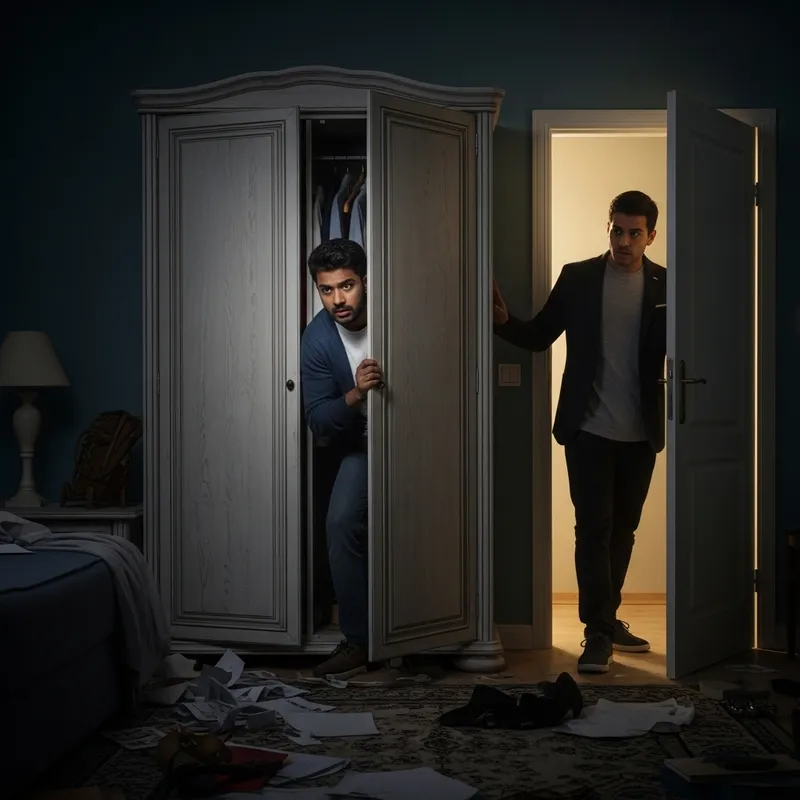 Unexpected Encounter - Secrets Revealed in a Cluttered Room