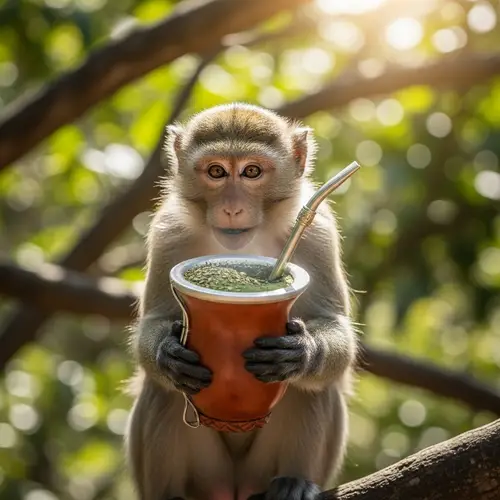 Radiant Sunlight and Yerba Mate: The Inquisitive Monkey's Morn