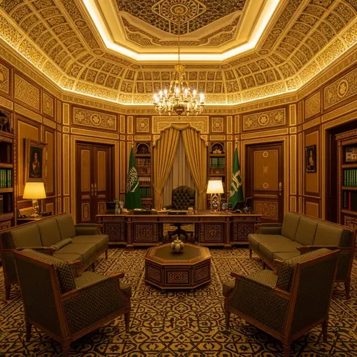 Ambassadorial Office in Saudi Arabian Embassy | Opulent Elegance