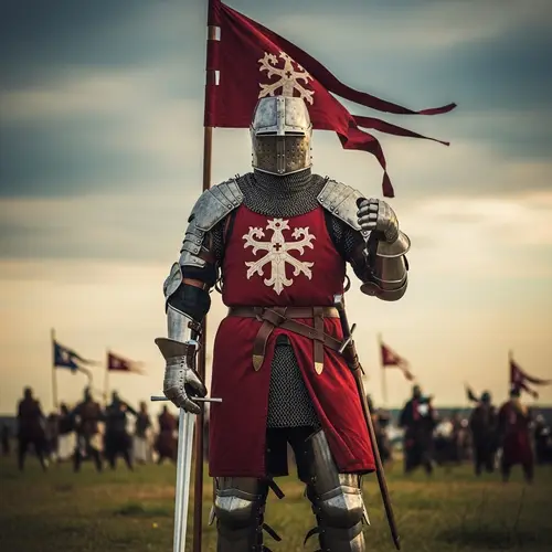 Epic Medieval Knight in Full Armor